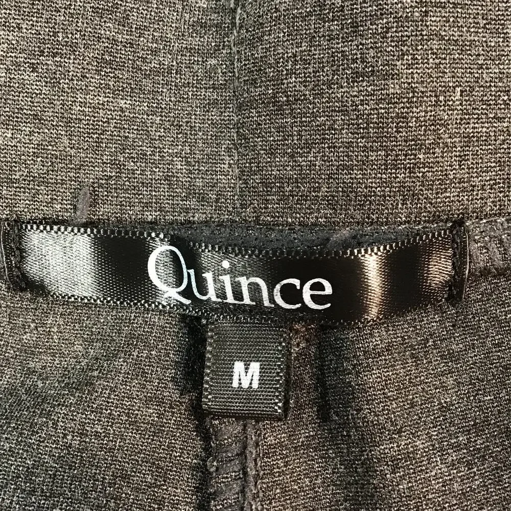 Quince Ponte Slim Pants Women Tall M Charcoal Gray Stretch Work Trousers Office